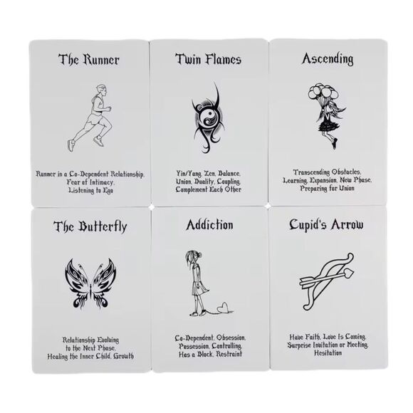 Love Oracle Cards - White with Black Text - Picture 2 of 3